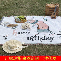 野餐毯戶外露營毯沙發毯多功能線毯防潮野餐墊桌布