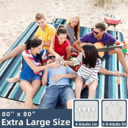 Picnic Blankets Beach Blanket 80''x80'' Thick 3 Layers
