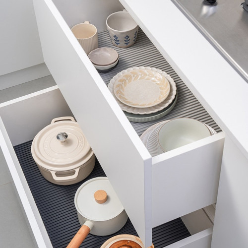 櫃墊防水防潮墊餐邊櫃杯墊台面廚櫃抽屜墊布防滑矽膠杯子瀝水墊子