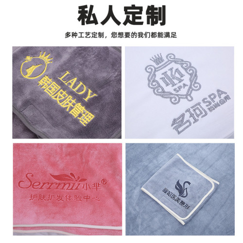 美容院鋪床巾專用大毛巾開洞帶洞浴巾按摩理療店床單吸水加厚毛巾