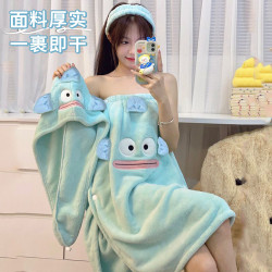 乾髮帽女強力吸水速乾髮巾2025新款擦頭髮毛巾浴帽女孩可愛浴巾裙