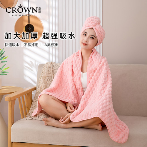 ✅雲朵乾髮帽浴巾組合吸水速乾家用毛巾加厚乾髮巾