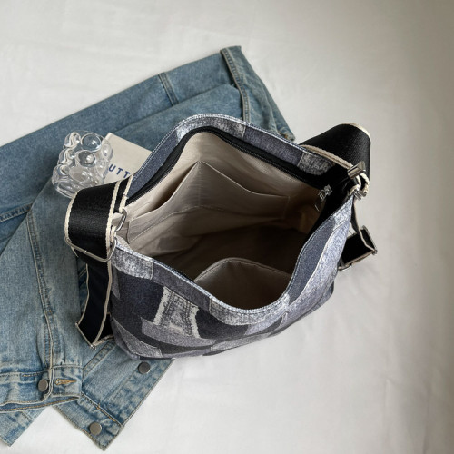 斜後後背包女原宿風百搭撞色托特包休閒復古文藝輕便雙肩包學生旅行包