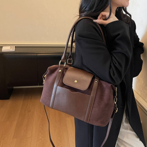短途旅行包女時尚拼接輕便高顔值手提包可套拉桿箱女士外出行李包