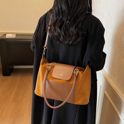 短途旅行包女時尚拼接輕便高顔值手提包可套拉桿箱女士外出行李包
