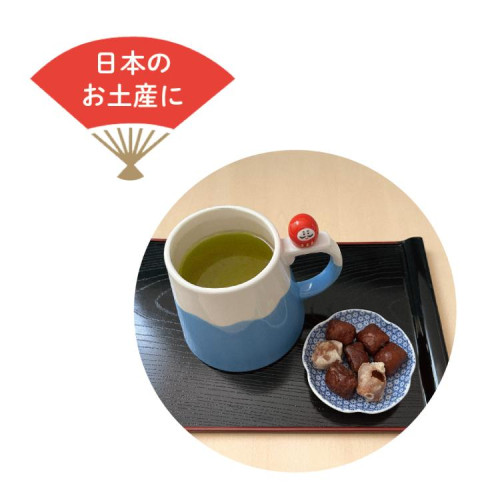 富士山杯日本DECOLE日式陶瓷馬克杯達摩柴犬牛奶咖啡水杯300ml