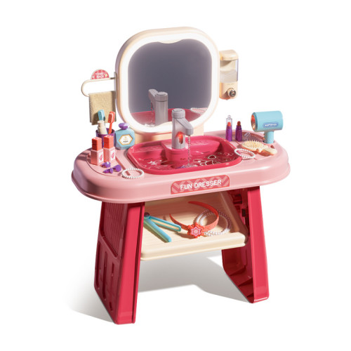 兒童洗漱台女孩新年禮物梳妝台仿真化妝盒扮家家酒益智化妝玩具寶寶