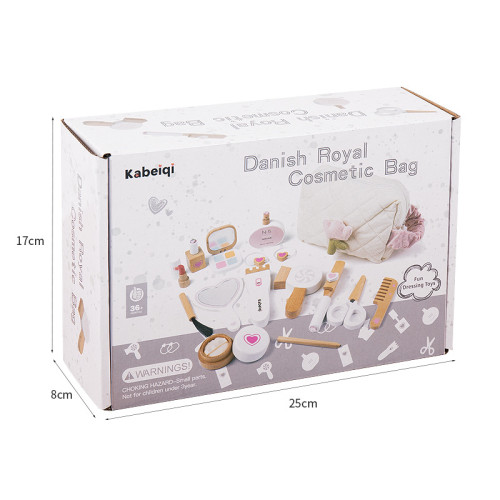 兒童木製梳妝台玩具小公主化妝包女孩仿真口紅梳子化妝品套裝