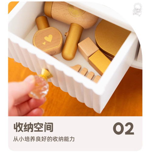 兒童生日禮物扮家家酒玩具女孩木質仿真梳妝台公主化妝桌套裝