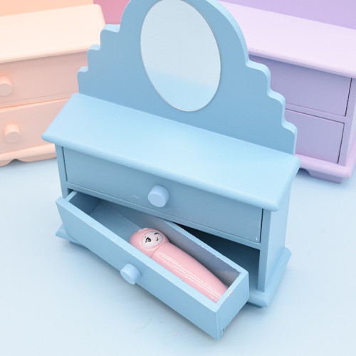 手作店瑰麗梳妝台材料兒童手工diy奶油膠粘貼化妝鏡抽屜玩具