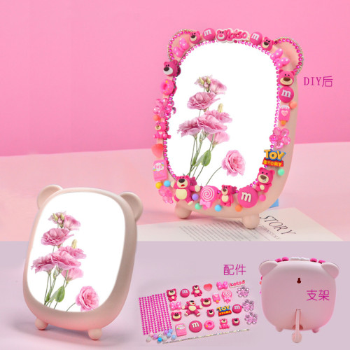現場手工diy咕哢梳妝台兒童女孩玩具禮物藝品擺件化妝鏡材料包