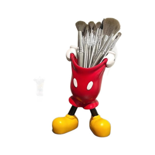 temu爆款提褲子筆筒臥室梳妝台毛筆眉筆收納化妝刷桌面提褲衩筆筒