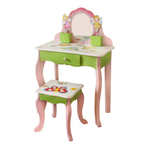 兒童木質仿真梳妝台公主生日禮物化妝桌扮家家酒木製玩具套裝