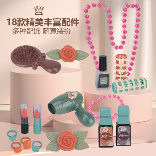 燈光梳妝手提箱兒童公主化妝盒女孩子生日禮物手提包扮家家酒梳妝台