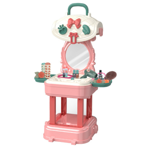 燈光梳妝手提箱兒童公主化妝盒女孩子生日禮物手提包扮家家酒梳妝台