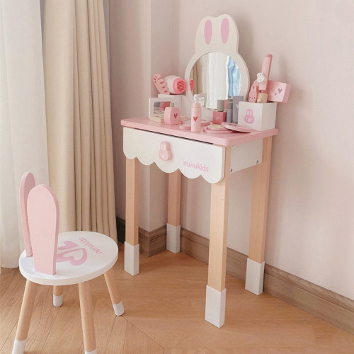 兒童扮家家酒仿真梳妝台公主化妝桌盒玩具3-6嵗7小女孩女童生日禮物 兒童扮家家酒仿真梳妝台公主化妝桌盒玩具3-6嵗7小女孩女童生日禮物