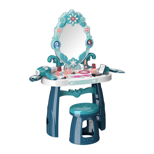 兒童冰雪梳妝台女童公主臥室玩具女孩化妝品兒童公主彩妝盒扮家家酒