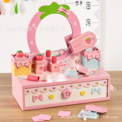 女孩節日生日禮物仿真梳妝台化妝盒扮家家酒套裝兒童益智女孩玩具