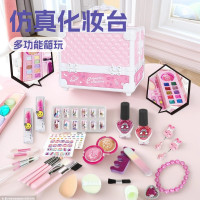 兒童卡通仿真化妝台玩具箱甲片手指穿戴甲新款可愛公主自粘美甲貼
