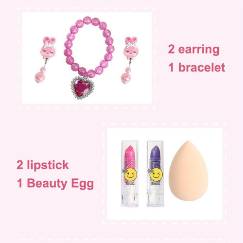 兒童卡通仿真化妝台玩具箱甲片手指穿戴甲新款可愛公主自粘美甲貼 兒童卡通仿真化妝台玩具箱甲片手指穿戴甲新款可愛公主自粘美甲貼