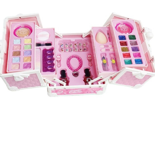 兒童卡通仿真化妝台玩具箱甲片手指穿戴甲新款可愛公主自粘美甲貼 兒童卡通仿真化妝台玩具箱甲片手指穿戴甲新款可愛公主自粘美甲貼