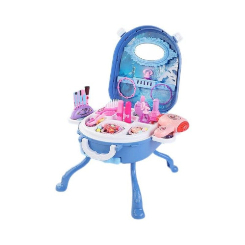 玩具梳妝台女孩扮家家酒四合一行李箱包仿給娃娃化妝換裝玩具大禮盒