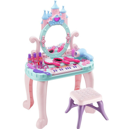 公主仿真化妝台玩具女孩扮家家酒套裝兒童3-6嵗生日禮物2寶寶4女童5