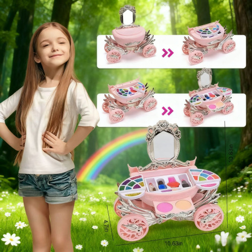 扮家家酒女孩子彩妝手提包套裝兒童梳妝台化妝品玩具角色扮演公主