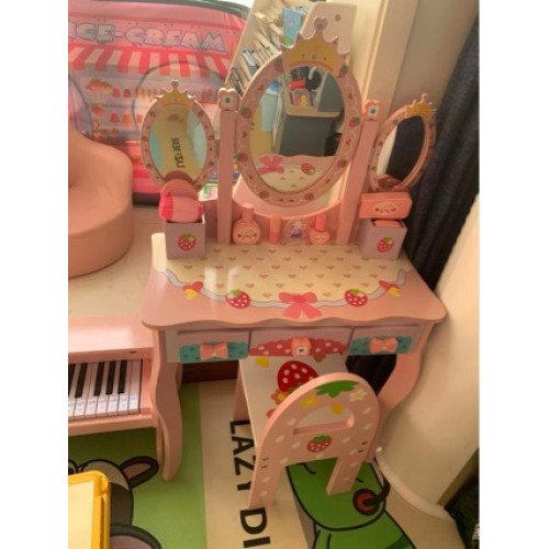 新款兒童扮家家酒梳妝台公主化妝桌品玩具3-6嵗7小女孩女童新年禮物