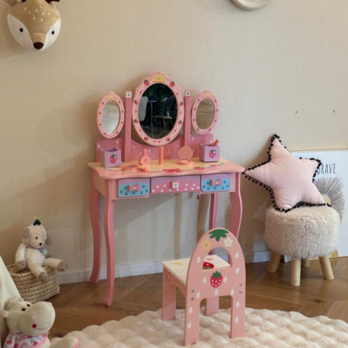 新款兒童扮家家酒梳妝台公主化妝桌品玩具3-6嵗7小女孩女童新年禮物