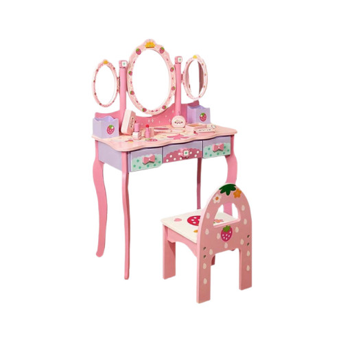 新款兒童扮家家酒梳妝台公主化妝桌品玩具3-6嵗7小女孩女童新年禮物
