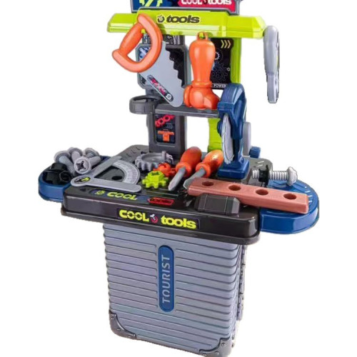 正版授權米奇米妮兒童扮家家酒玩具化妝品梳妝台工具手提拉桿行李箱