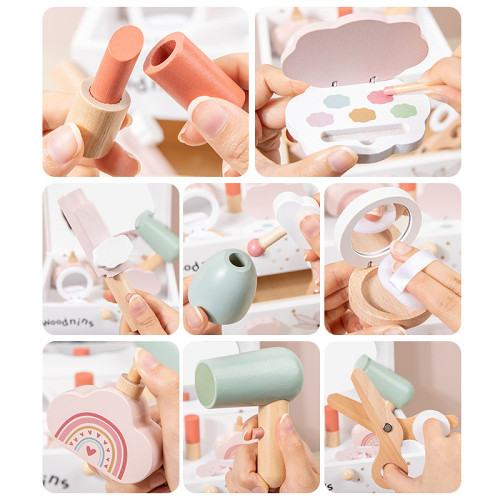 雲朵梳妝盒woodnins公主仿真扮家家酒化妝台玩具彩妝打扮化妝品玩具 雲朵梳妝盒woodnins公主仿真扮家家酒化妝台玩具彩妝打扮化妝品玩具