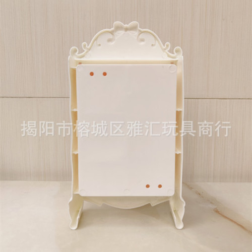 洋娃娃櫃子梳妝台房間裝飾配飾家具女孩扮家家酒化妝台配件白粉色櫃