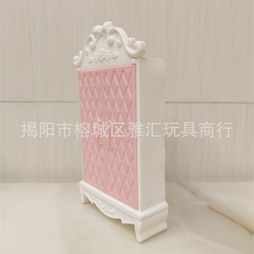 洋娃娃櫃子梳妝台房間裝飾配飾家具女孩扮家家酒化妝台配件白粉色櫃