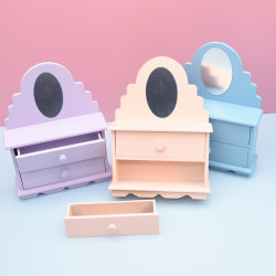 手作店瑰麗梳妝台材料兒童手工DIY奶油膠粘貼化妝鏡抽屜玩具