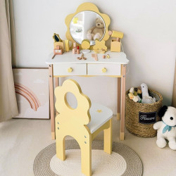 扮家家酒木質玩具仿真梳妝台兒童梳妝打扮化妝台益智趣味北歐風套裝