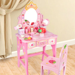 木製扮家家酒梳妝台玩具套裝兒童益智女孩化妝生日禮物木質公主