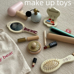 CE CPC兒童化妝品木製女孩仿真扮家家酒梳妝台小公主彩妝盒寶寶