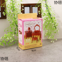 迷你家具臥室場景娃娃屋配件梳妝台床頭櫃梳妝桌化妝台兒童扮家家酒