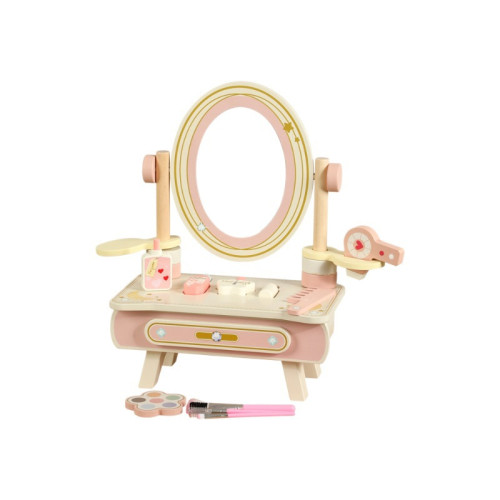 兒童梳妝台女孩仿真公主化妝台木製首飾盒扮家家酒益智玩具寶寶禮物 兒童梳妝台女孩仿真公主化妝台木製首飾盒扮家家酒益智玩具寶寶禮物
