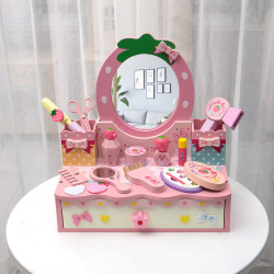 女孩節日生日禮物仿真梳妝台化妝盒扮家家酒套裝兒童益智女孩玩具