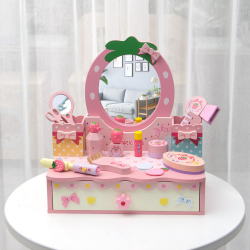 女孩節日生日禮物仿真梳妝台化妝盒扮家家酒套裝兒童益智女孩玩具