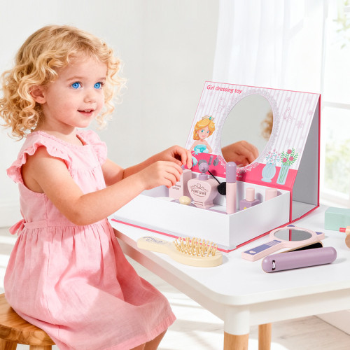 益智扮家家酒化妝盒公主化妝台鏡子套裝動手能力角色扮演幼兒童玩具 益智扮家家酒化妝盒公主化妝台鏡子套裝動手能力角色扮演幼兒童玩具