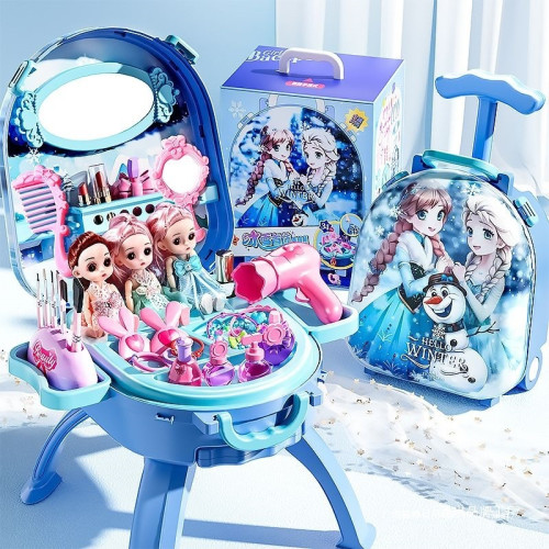 兒童扮家家酒仿真梳妝台公主化妝桌玩具3-6嵗女孩女童生日禮物玩具