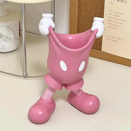 temu爆款提褲子筆筒臥室梳妝台毛筆眉筆收納化妝刷桌面提褲衩筆筒