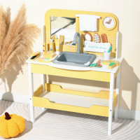 娃娃家洗漱台玩具兒童扮家家酒幼兒園洗手池洗臉刷牙女孩化妝台