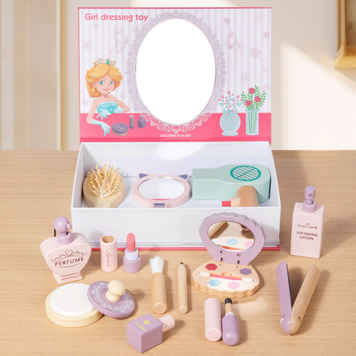 幼兒童仿真梳妝台扮家家酒玩具女孩化妝品口紅套裝盒小公主生日禮物