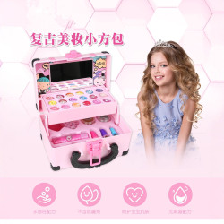 爆款兒童彩妝扮家家酒玩具手提箱套裝女孩玩具仿真化妝台