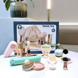 兒童寶寶木製梳妝台玩具小公主化妝包仿真卡通角色扮演扮家家酒遊戯